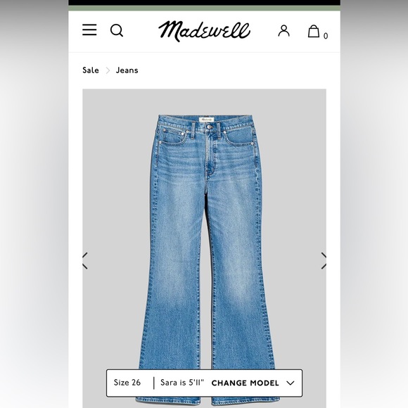 💗MADEWELL BOOTCUT JEANS SIZE 27 - Picture 8 of 8